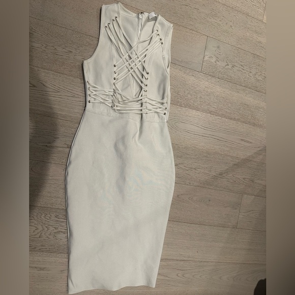 Missguided White Bandage Sleeveless Strappy Midi Dress - Picture 3 of 5